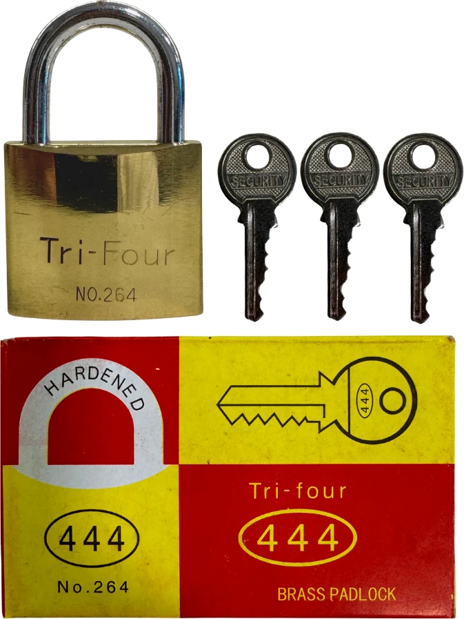 Trı Cırcle Asma Kilit Çelik Takviyeli Sarı 38 mm 1 Paket ( 12 Adet )