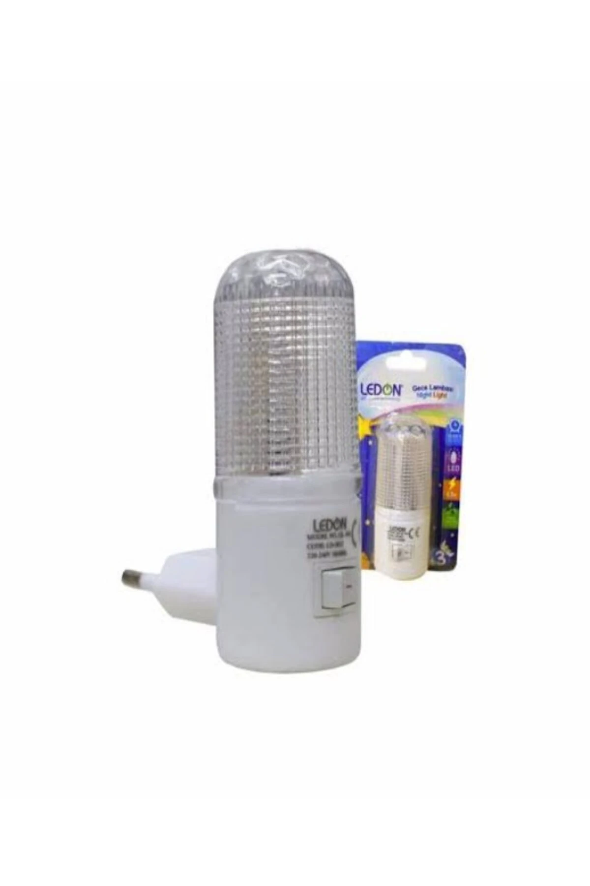 Ledon Mini Led Fişli Anahtarlı Gece Lambası Beyaz Işık 0,5 WATT