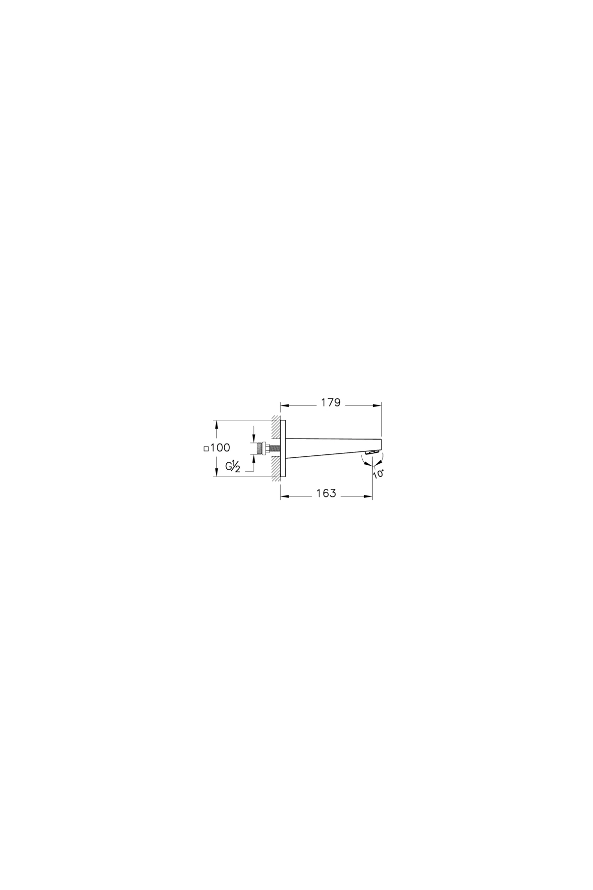 Artema Root Square A43116 Çıkış Ucu, Krom