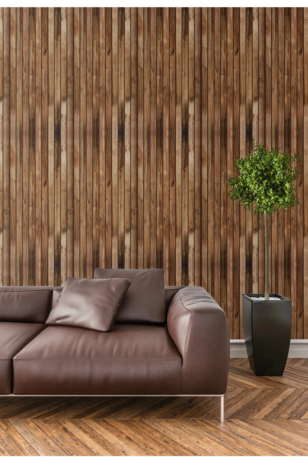 Ahşap Görünümlü Strafor Duvar Paneli 100x50 cm Lm - 01