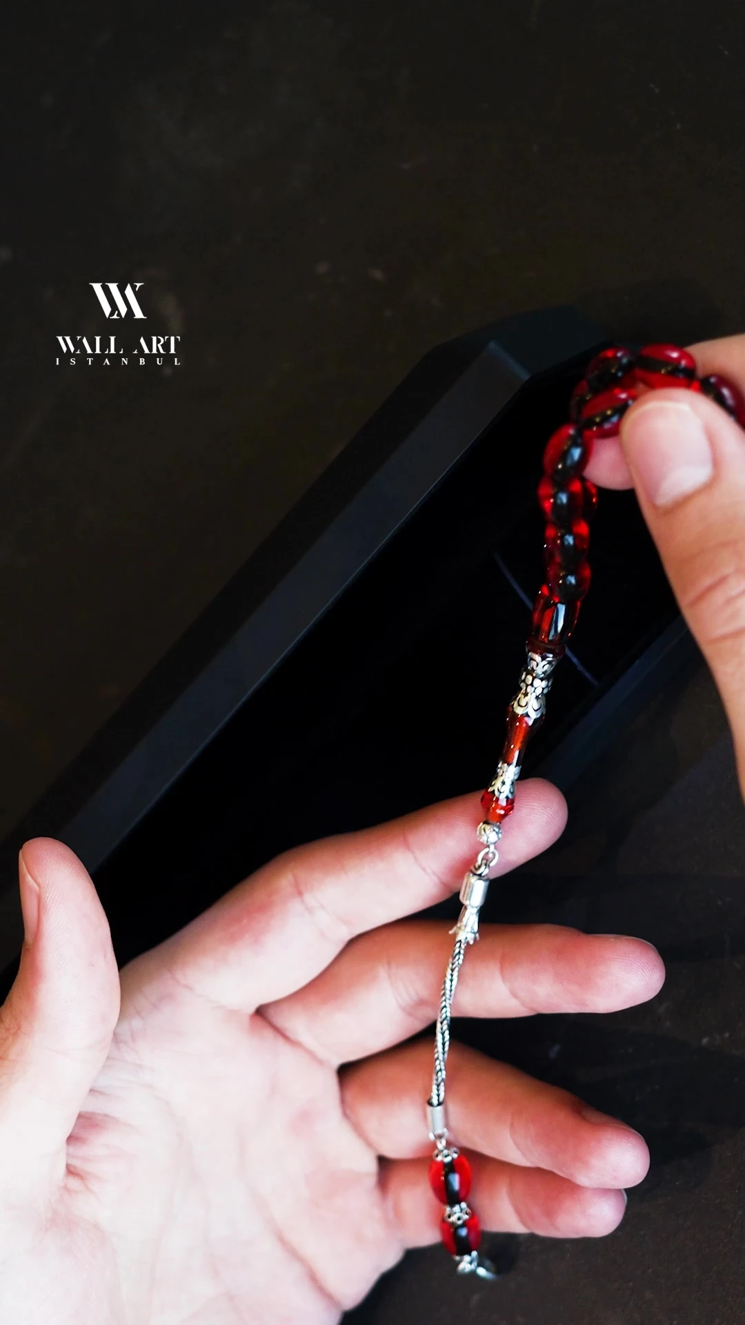 Damla Kehribar Tesbih (Gümüş İmame) – WATD035