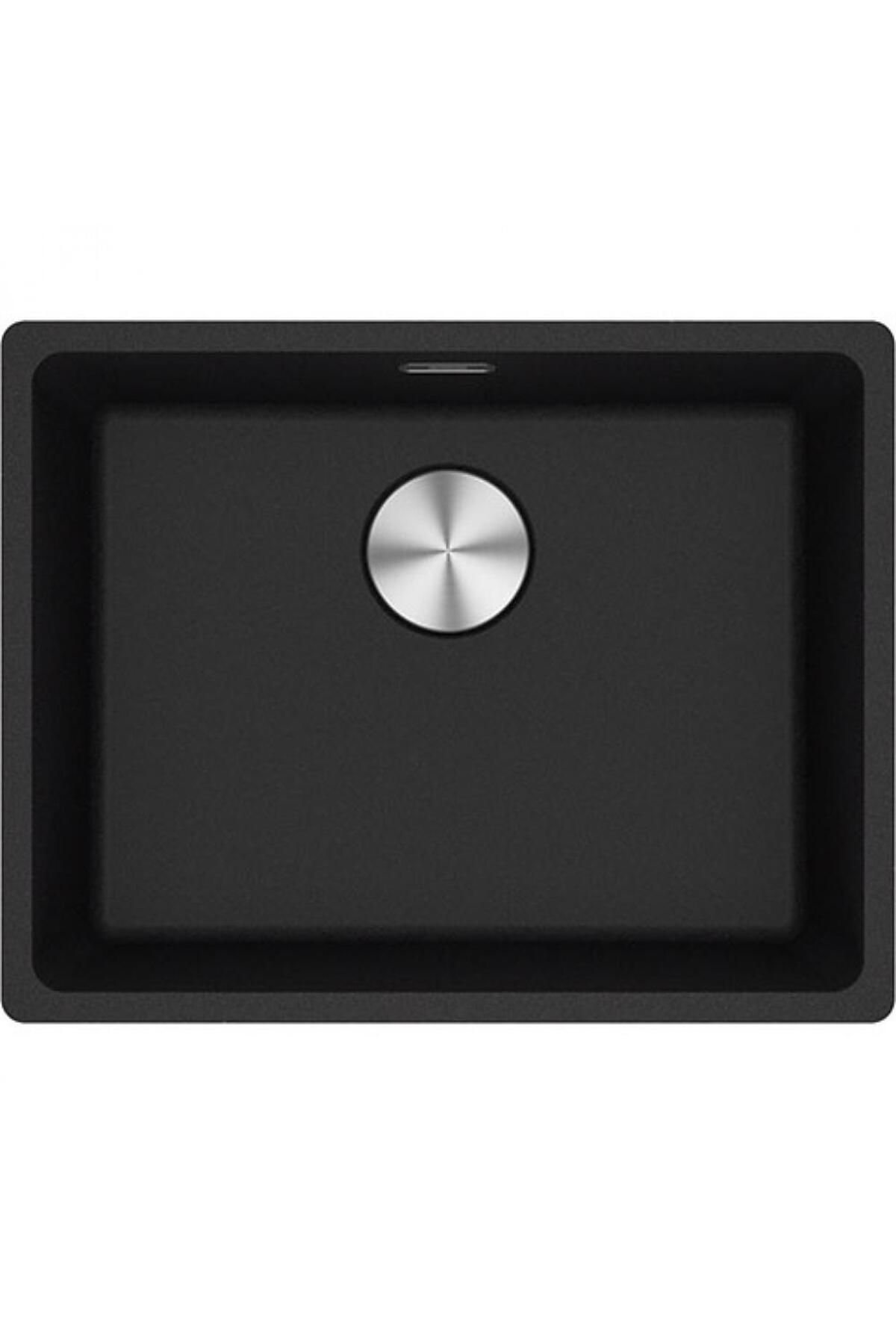 Granit Eviye Tek Gözlü Damlalıksız Bx Maris Mrg 210/110-52 Nero F125.0688.487k