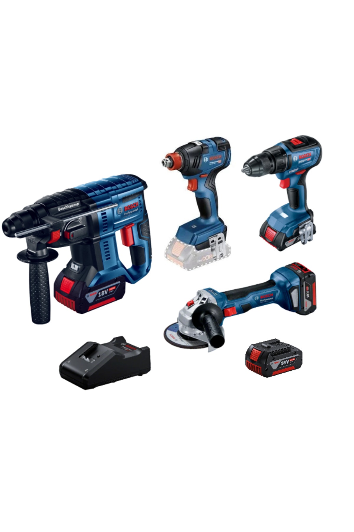 Dörtlü Montaj Seti (GWS 180-LI , GDX 18V-200 , GSR 18V-50 , GBH 180-Li)