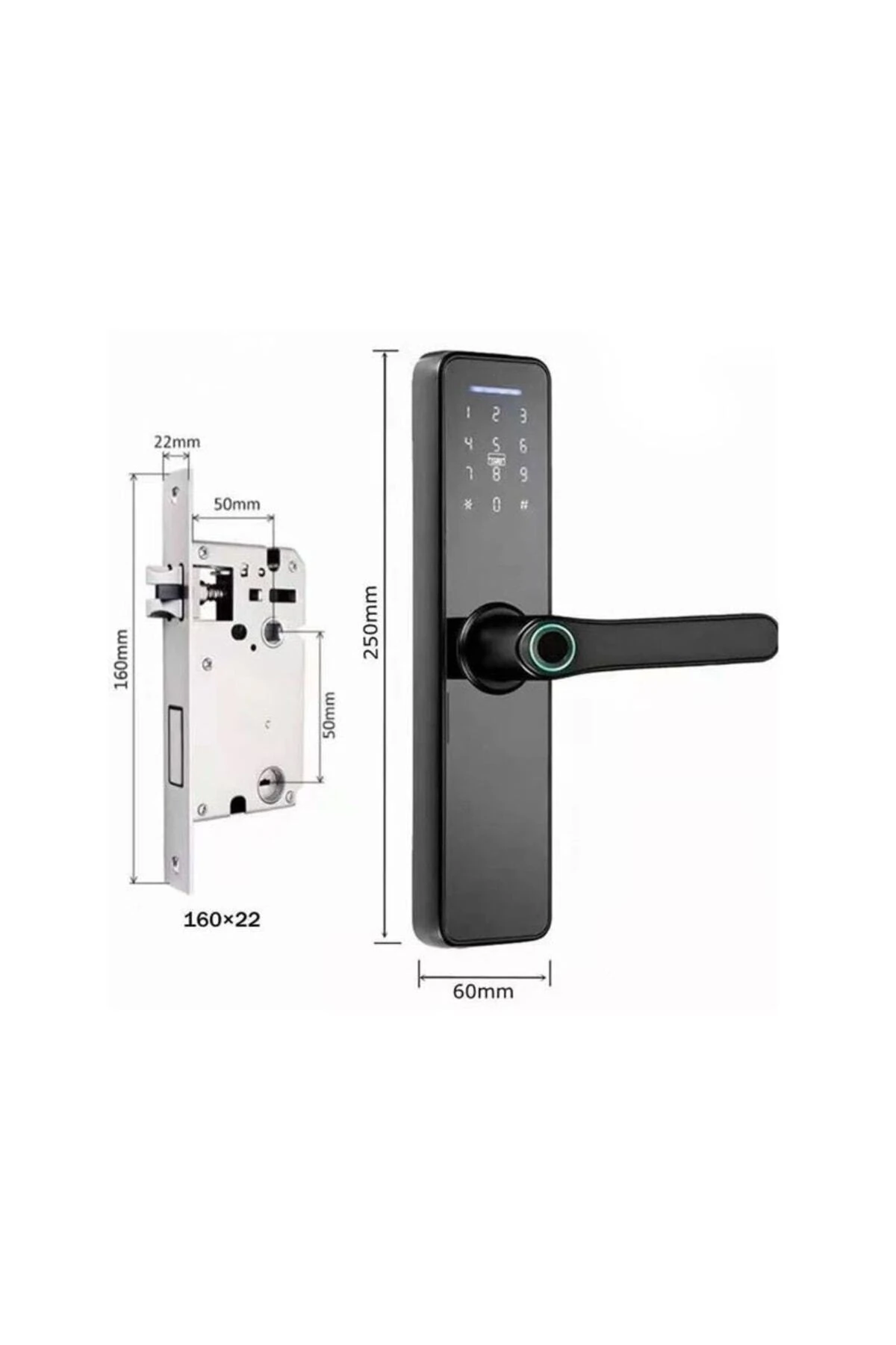 Parmak Izi, Anahtarlı, Kartlı Ve Uzaktan Kontrollü Akıllı Kapı Kilidi