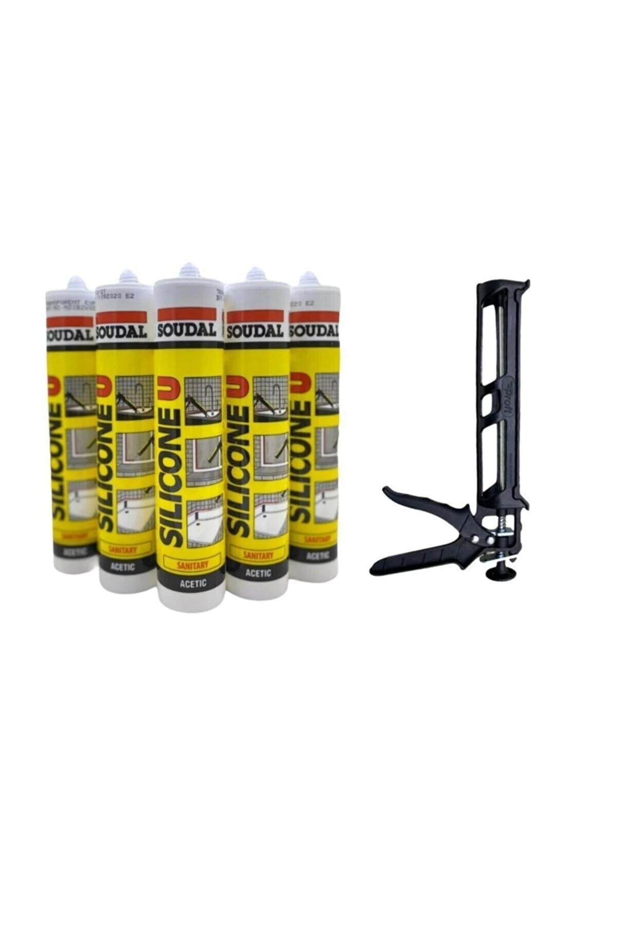 Şeffaf Silikon 280 ml X 5'li Set