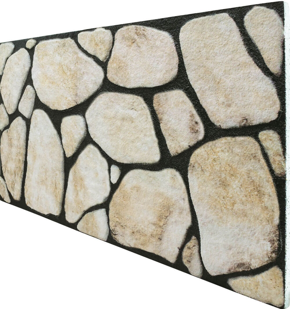 5 Adet (2,5m2) Kayrak Taş Görünümlü 3 Boyutlu Renkli Strafor Köpük Duvar Kaplama Paneli (KY-809)