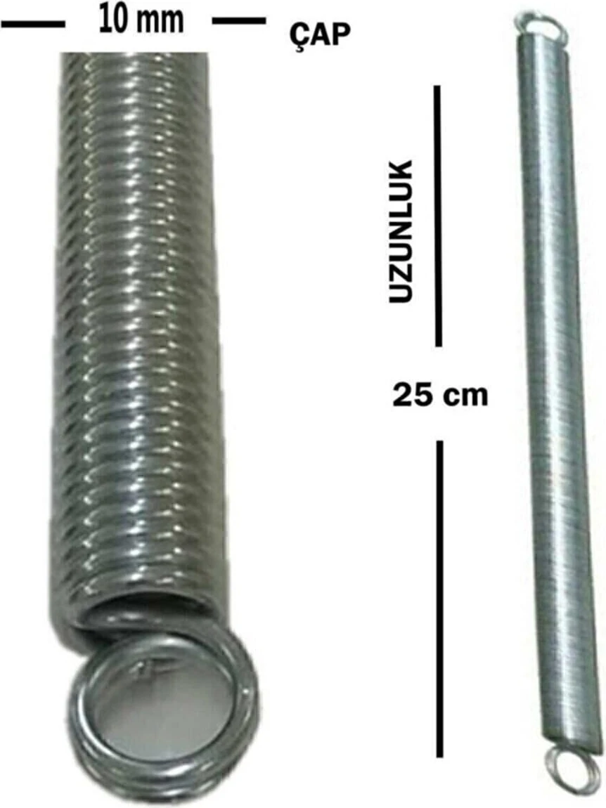 3 Adet Bebek Hoppala Zıp Zıp Yayı Çelik Yay Askı Kapı Yayı 25 Cm.