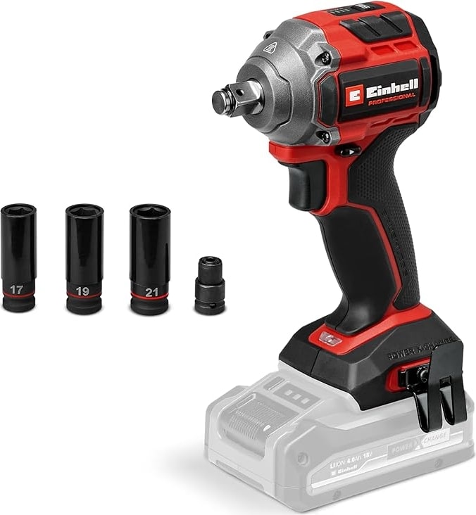 Professional Akülü Darbeli Somun Sıkma Tp-Cw 18/260-C Li Bl-Solo Power X-Change (18 V, 260 Nm Tork Seviyesi, 500 Nm Serbest Bırakma Torku, Kömürsüz, Harici Kare Uç Soketi)