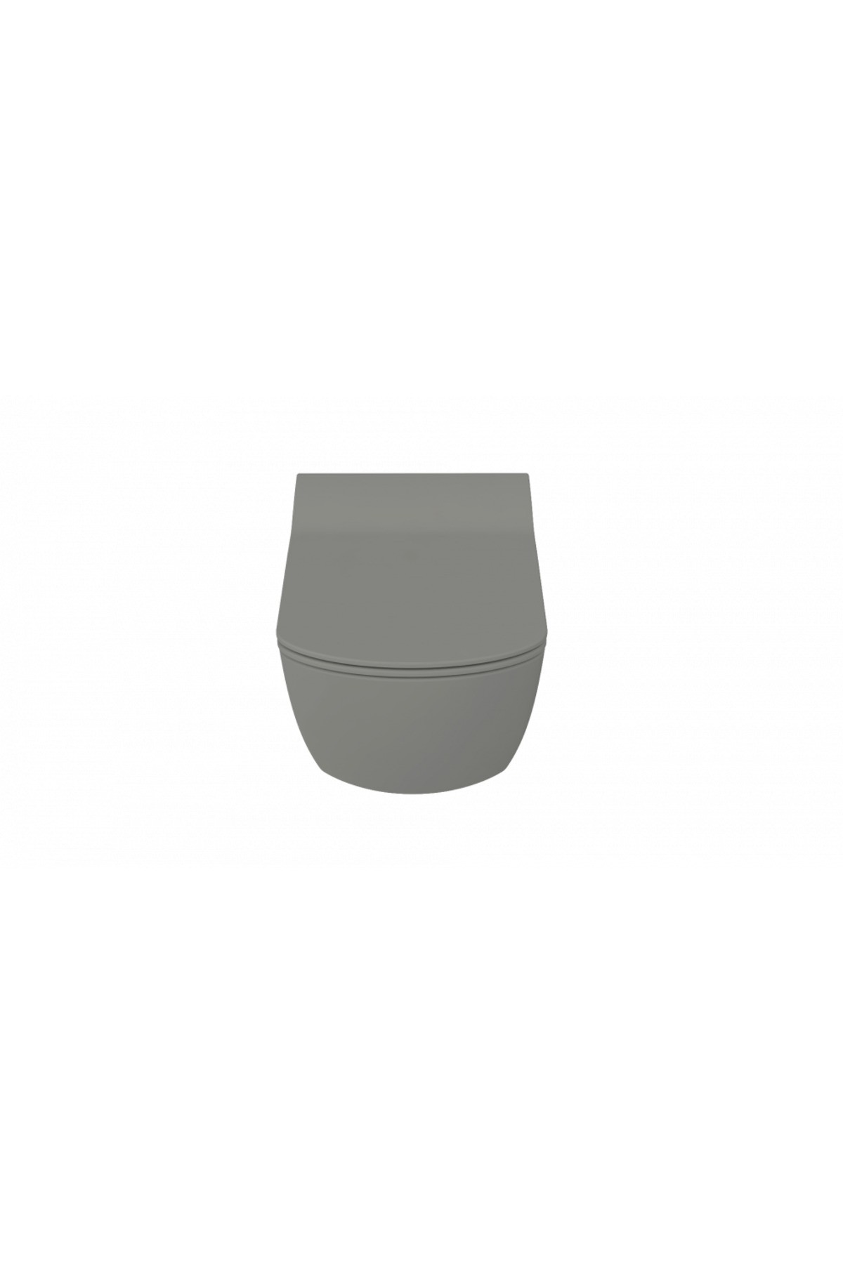 Elegant Rim-Off Duroplast Yavaş Kapanan Klozet Kapaklı Cool Grey Set