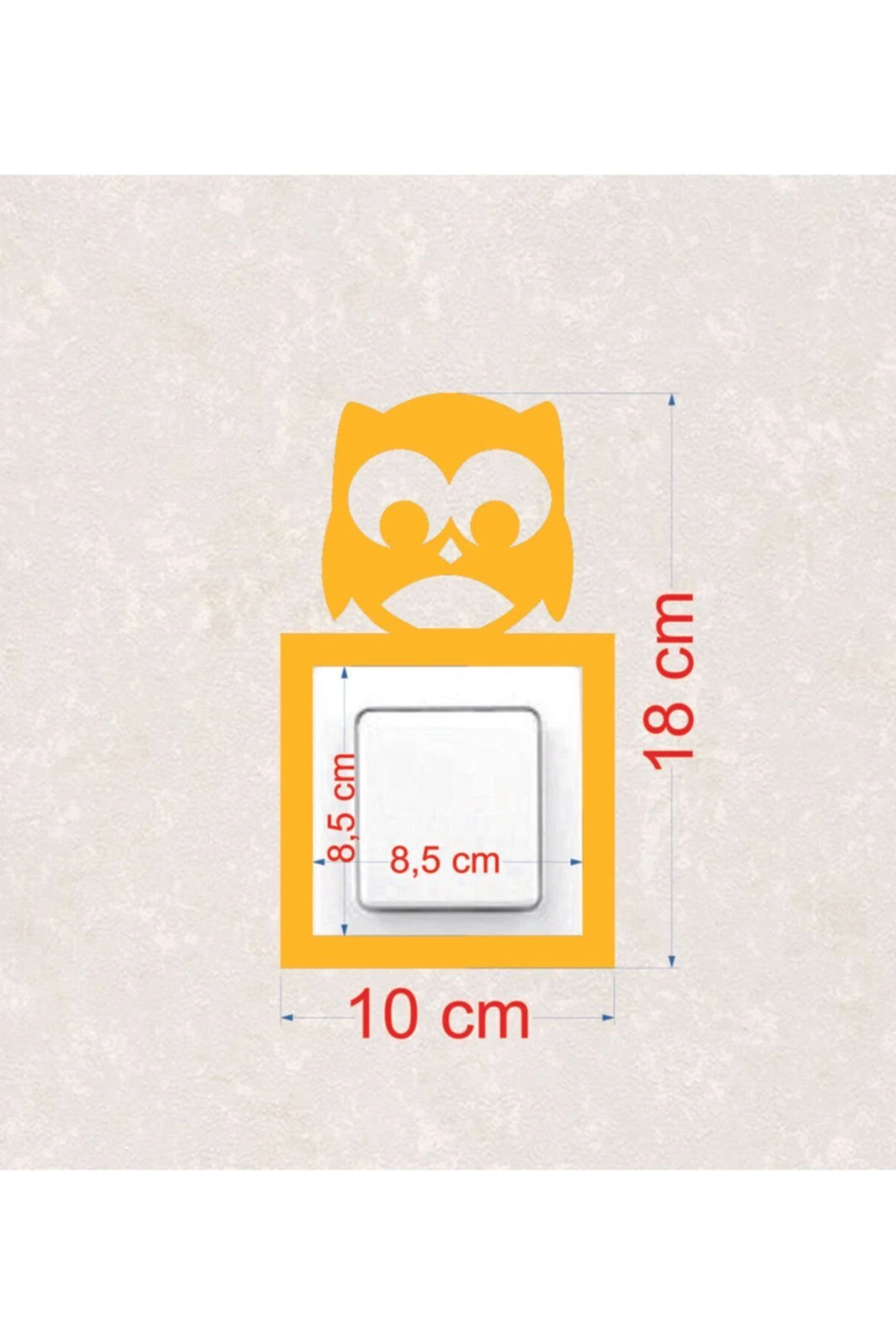 2121-s Lazer Kesim Ahşap Anahtar Priz Çerçevesi Sar Tekli Baykuş