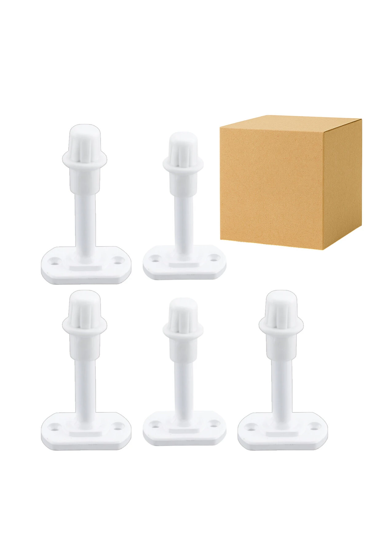 Beyaz 100 ADET Kapı Pencere Arkası Vidalı Silikon Tampon Duvar Boya Koruyucu Koruma Stoper Seti