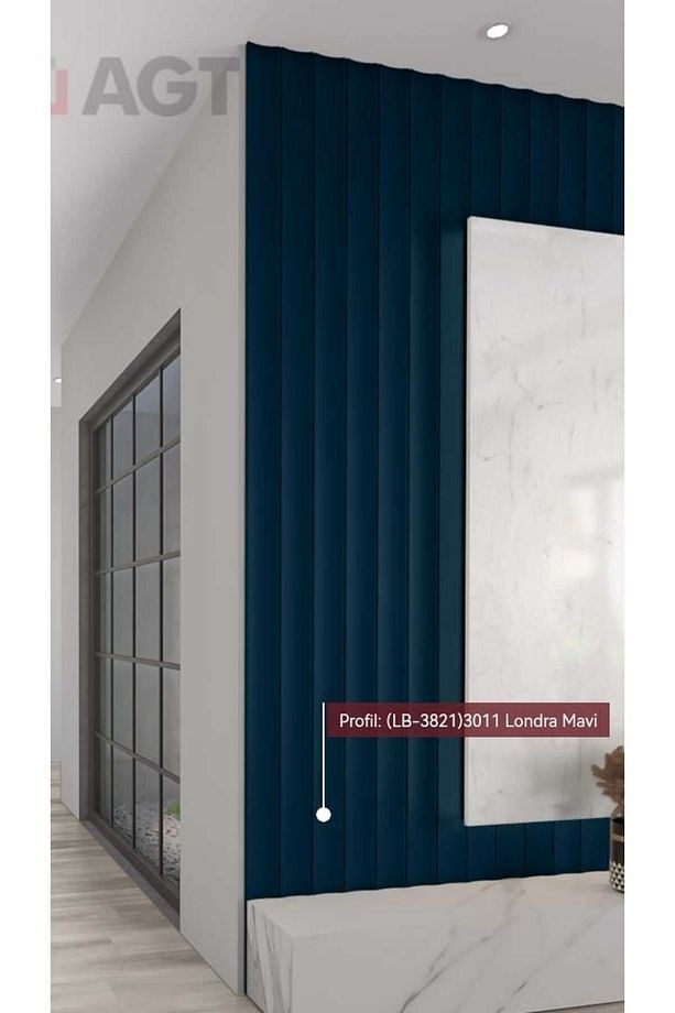 Antalya Yıldız agt Duvar Lambri Profili Lb 3821 londra mavi
