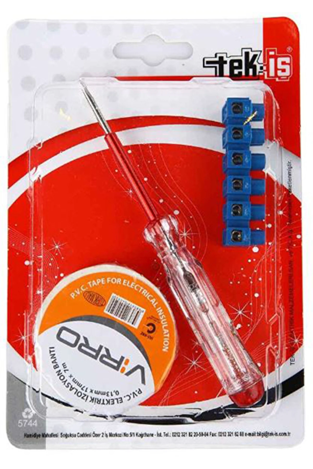 Tek İş Elektrik Seti Kontrol Kalemi+İzole Bandı (2 ADET)