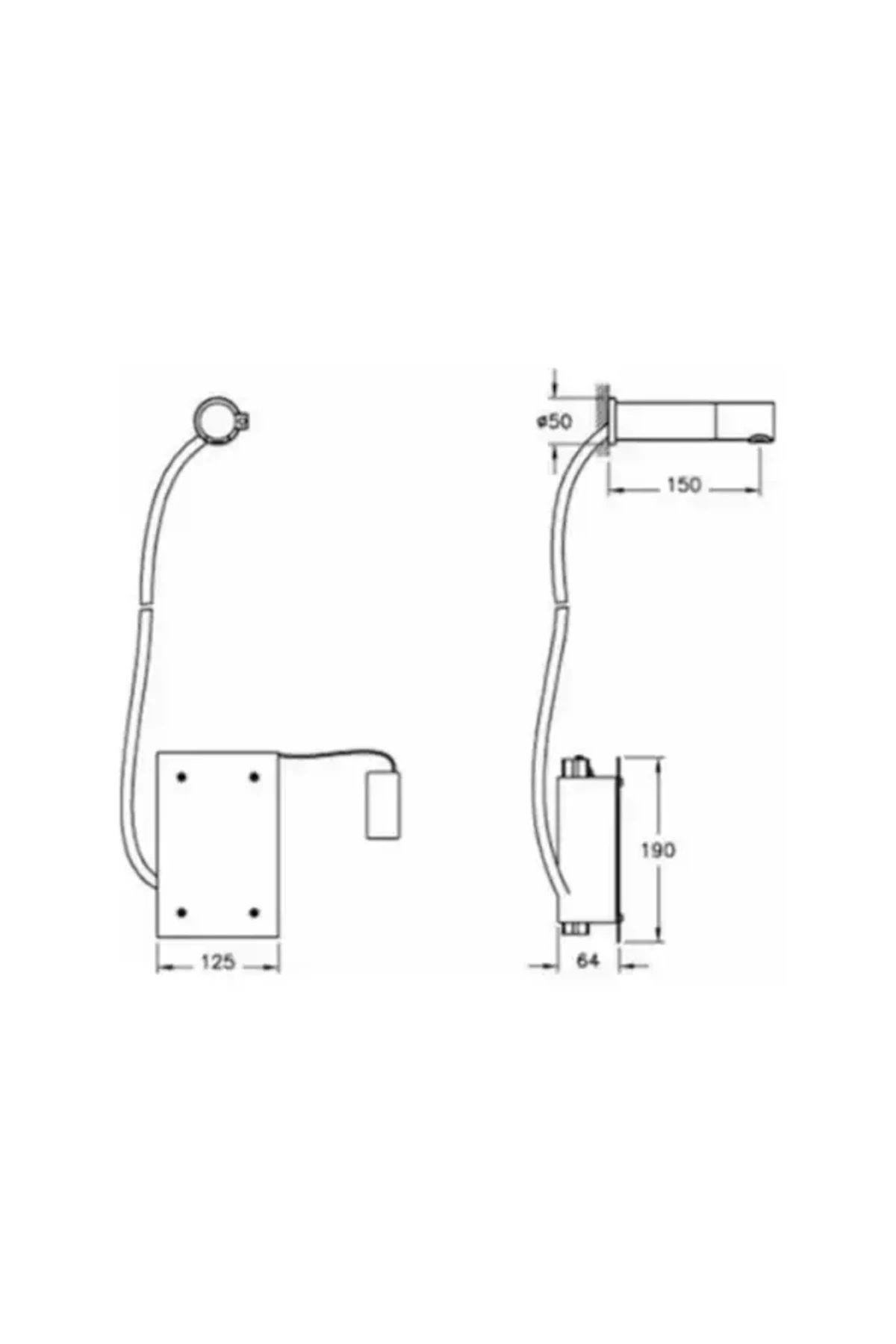 A47021 Aquasee Ankastre Elektrikli Fotoselli Lavabo Bataryası
