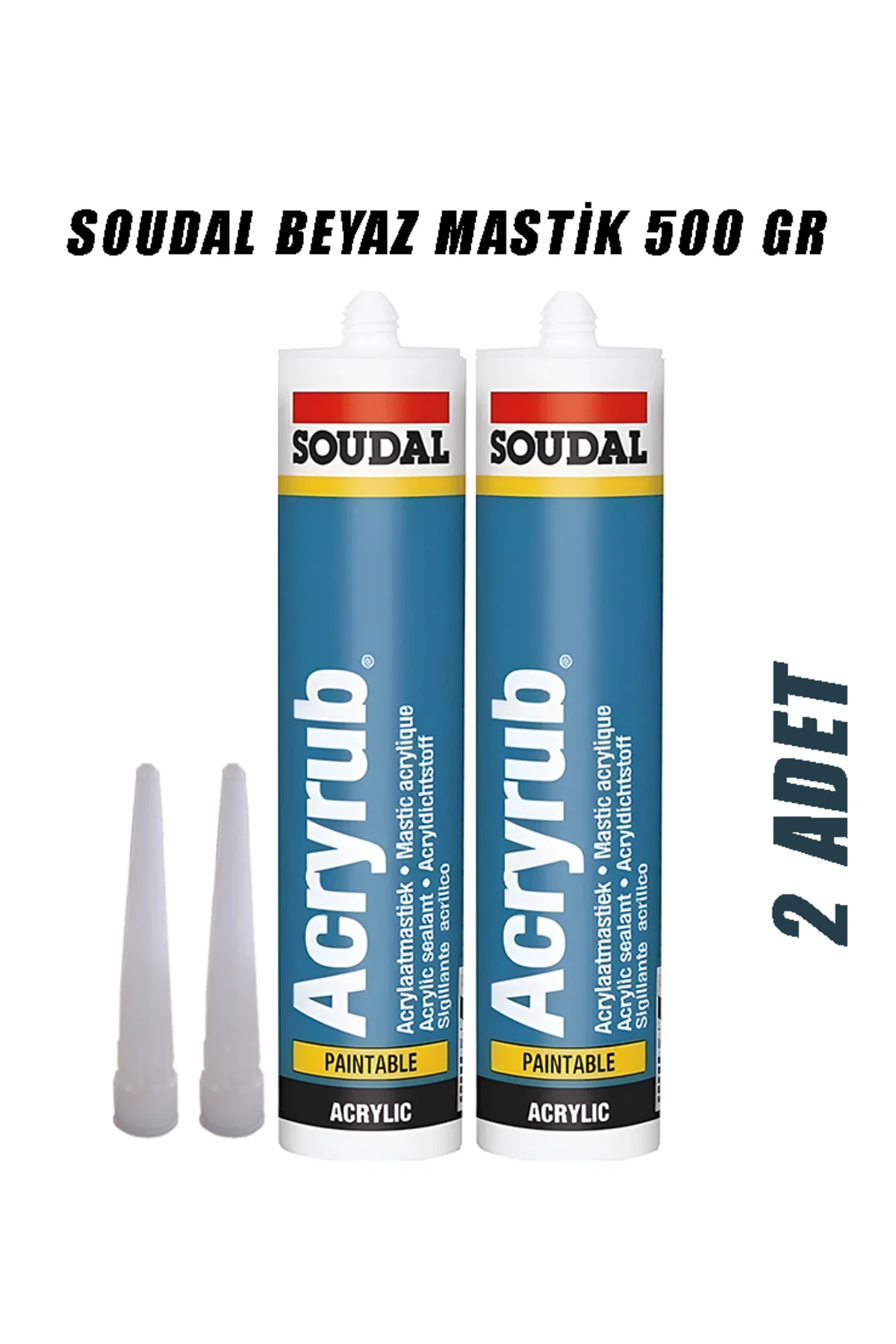 BEYAZ MASTİK 500 G ACRYRUB 2 ADET