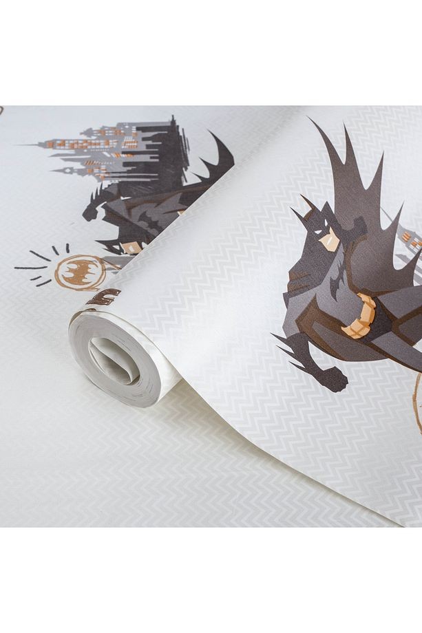 Ada Kids 8918-1 Duvar Kağıdı Gri Batman