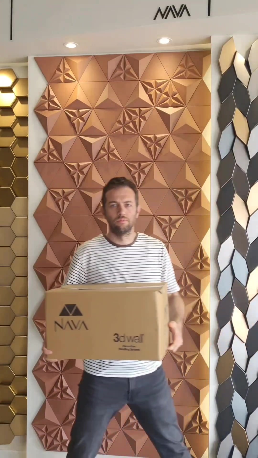 Nava 3 Boyutlu Dekoratif Duvar Paneli (-SİYAH-) (1M2)