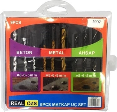 9 Pcs Matkap Ucu Seti