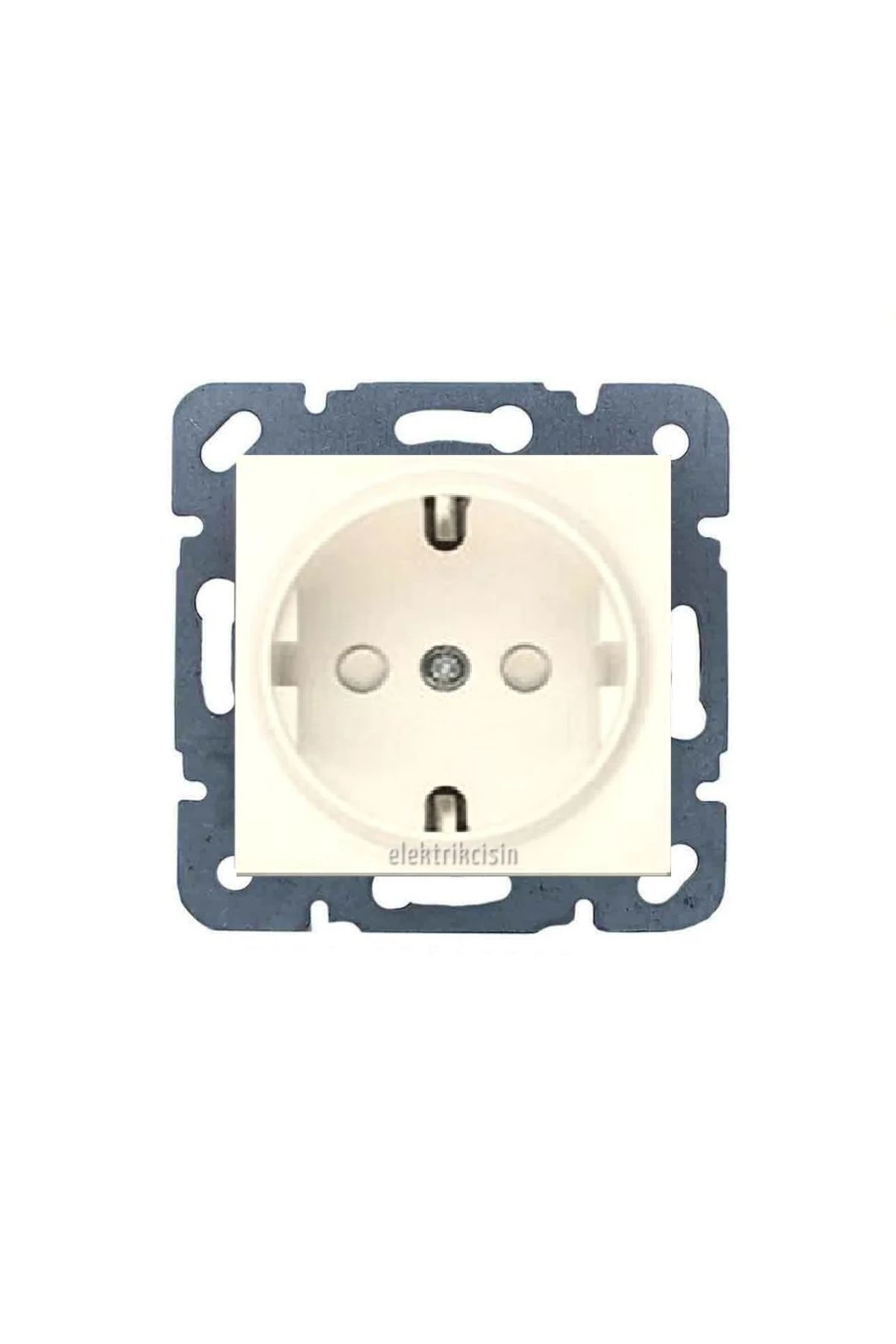 Meridian Krem Çocuk Korumalı Topraklı Priz (çerçeve Hariç) 5 Adet