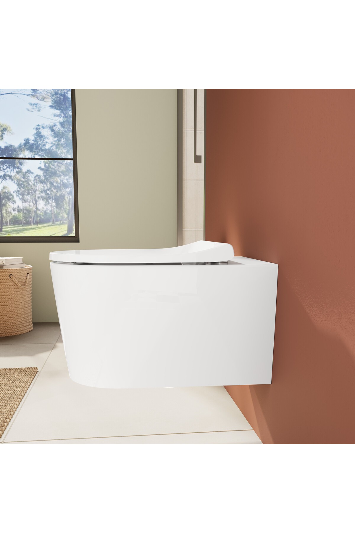 Nest Nest Quantumflush 230-003r009 Etekli Soft Klozet Kapağı, Yavaş Kapanır, Beyaz