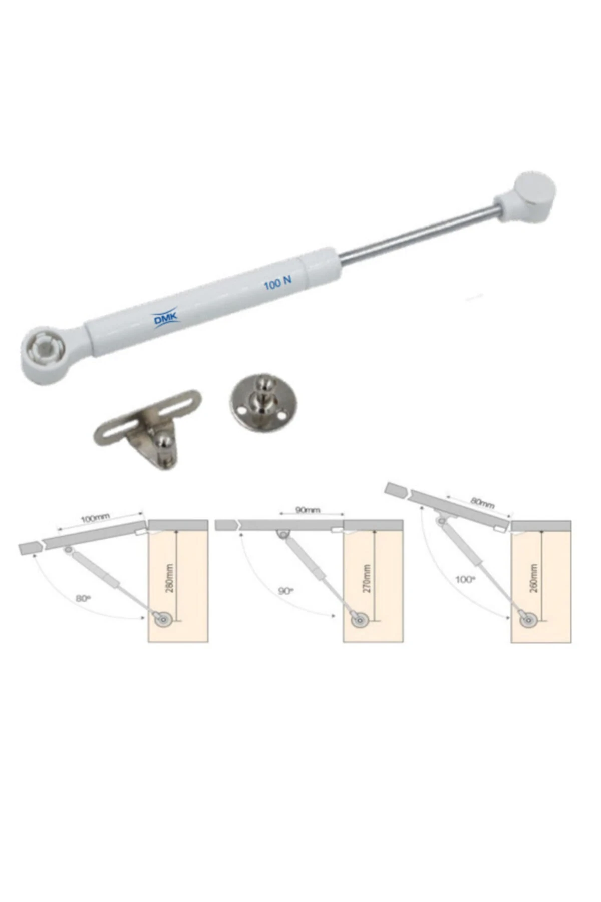 Odb Gazlı Dolap Kapağı Amortisörü - Pistonu 100 N