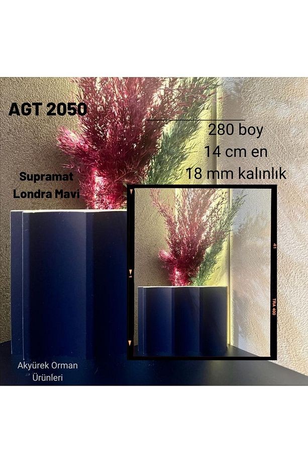 Akyürek 2050 Supramat Londra Mavi Dekor Profil Duvar Kaplama Lambri