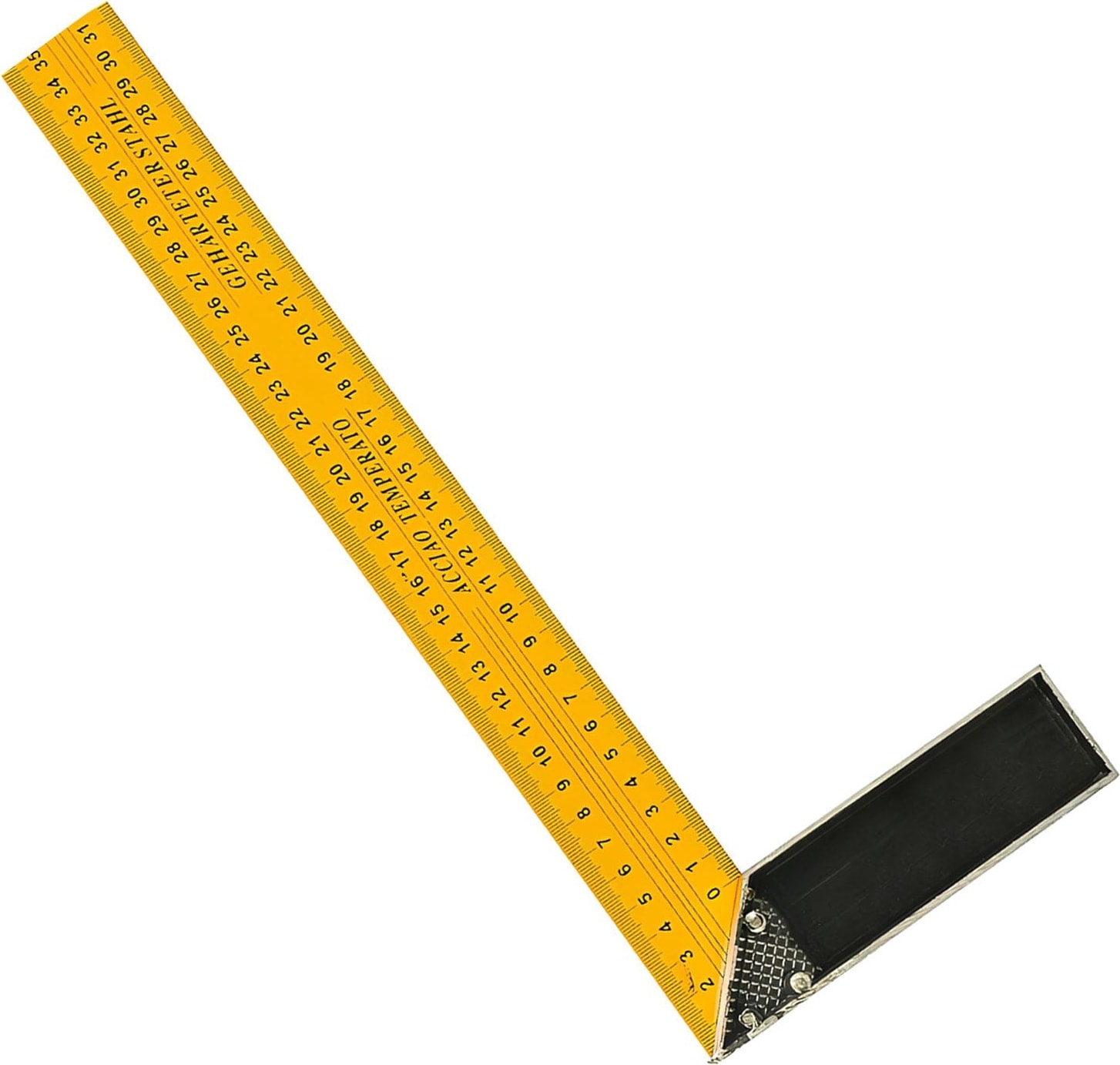 Alüminyum Marangoz Gönyesi L Gönye Sarı Gönye Cetvel Kaynak Kaynakçı Gönyesi 350 mm