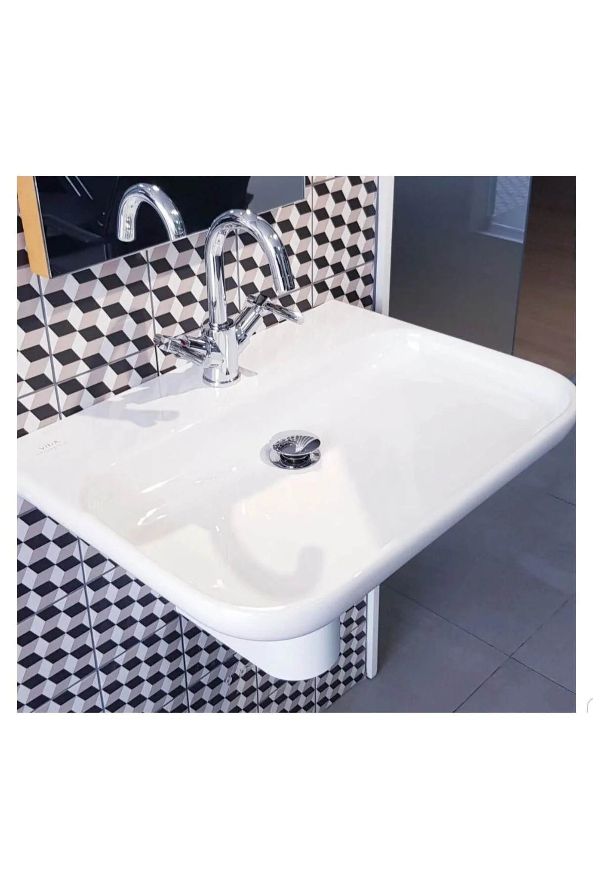 Mod Lavabo 80 cm - Tek Armatür Delikli