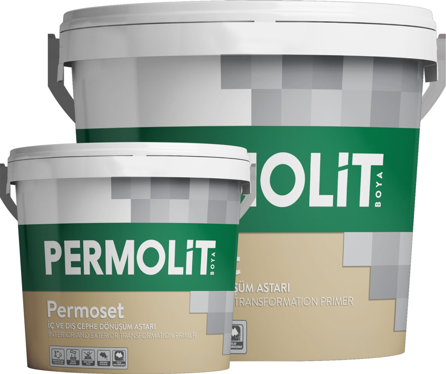 Permoset Su Bazlı Iç ve Dış Cephe Dönüşüm Astarı Beyaz 3,5kg - 10KG - 20KG | Solvent Bazlıdan Su Bazlıya Geçiş, Yüksek Aderans, Mükemmel Örtücülük
