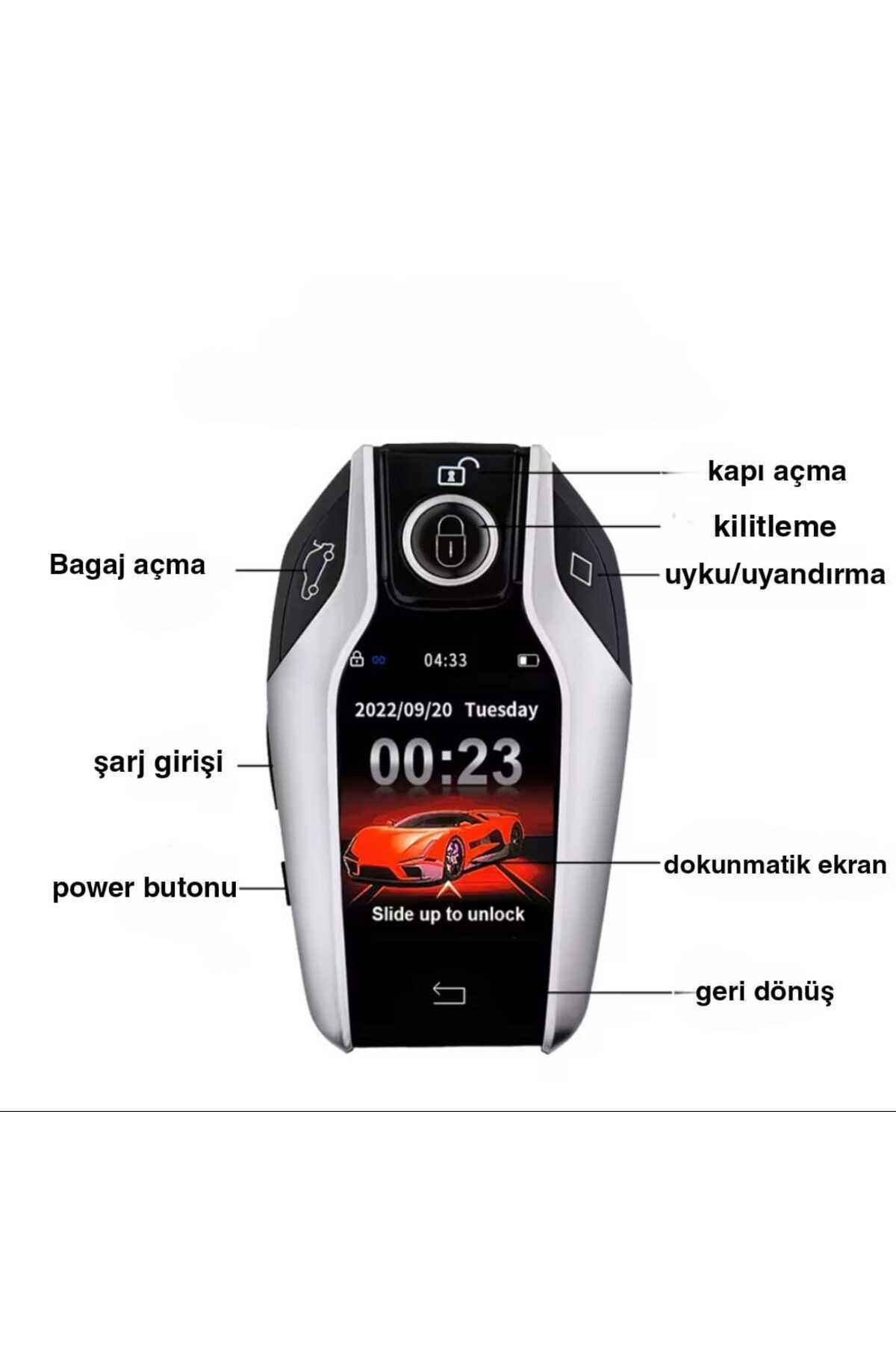 BMW DOKUNMATİK EKRANLI AKILLI ANAHTAR UZAKTAN KUMANDA SMART DISPLAY KEY