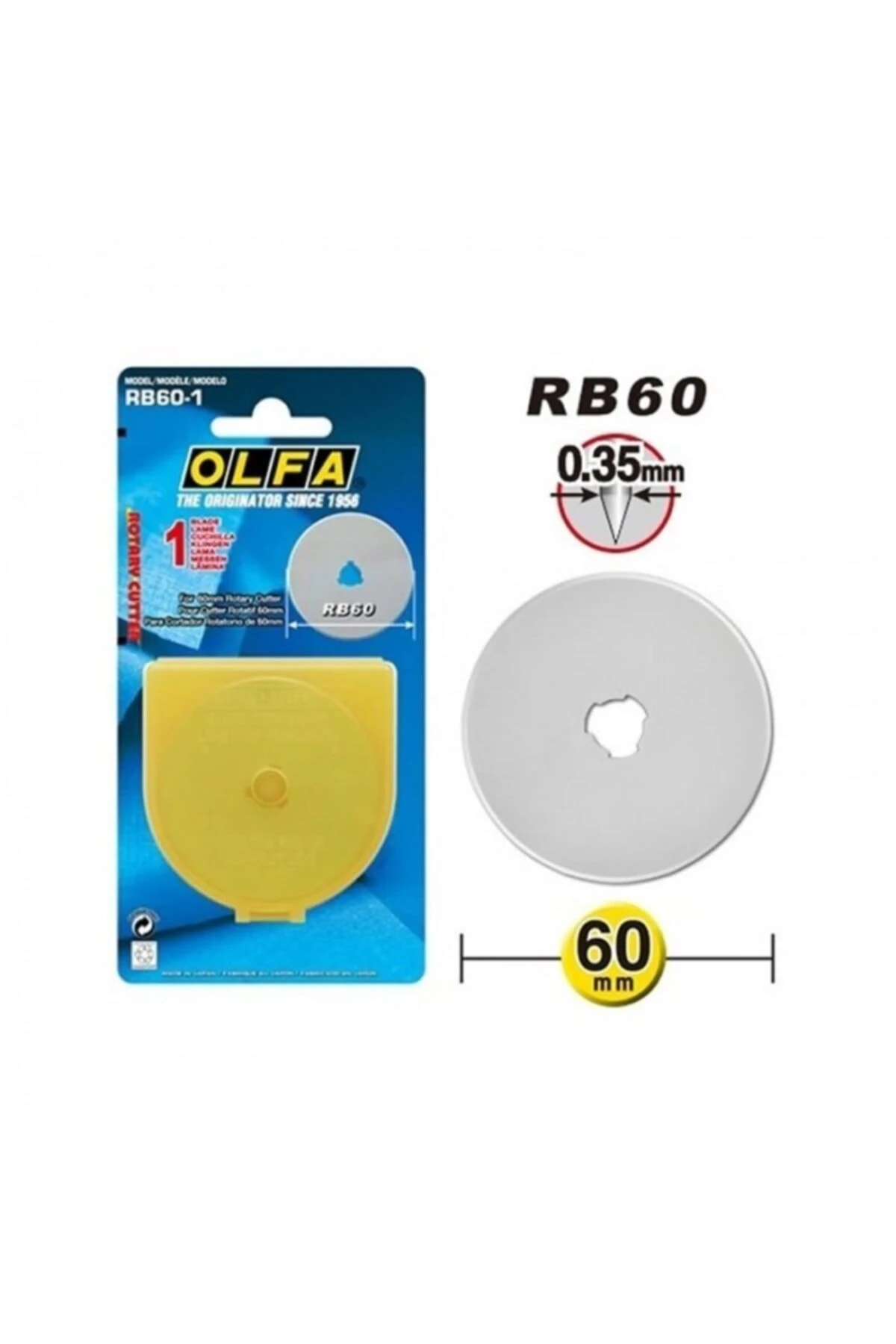 Rb60-1 Yuvarlak Maket Bıçağı Yedeği 60mm
