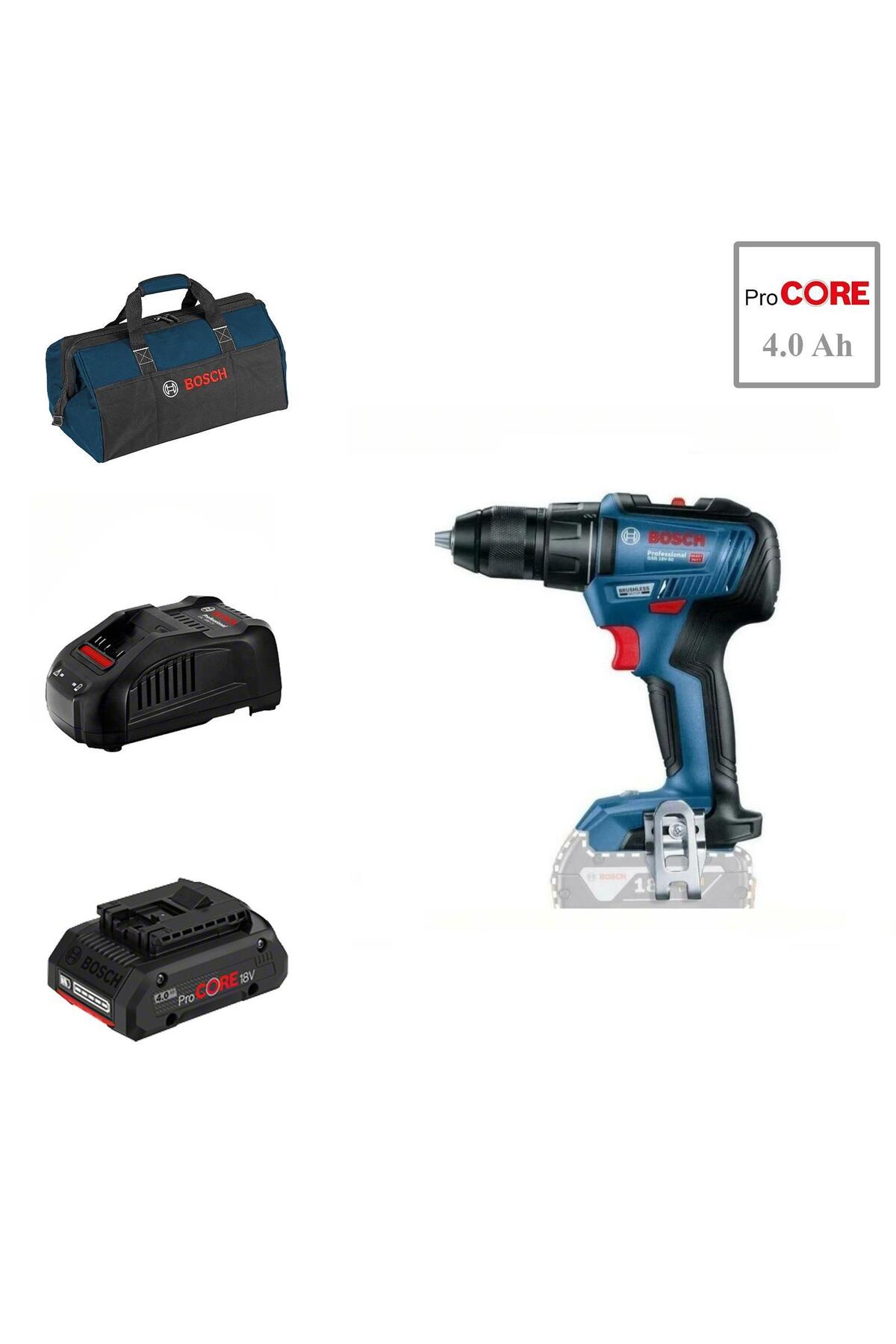 GSR 18V-50 1x4 Ah. ProCORE Akülü Vidalama Bez Çantalı