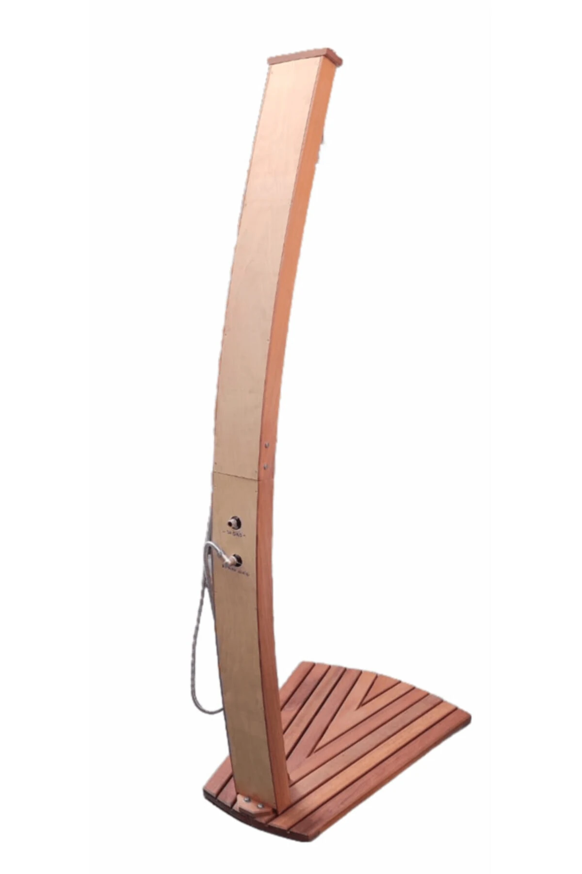 Havuz Duşu Alaçatı Serisi Ahşap Havuz Duş Sistemi Tek Su Girişli