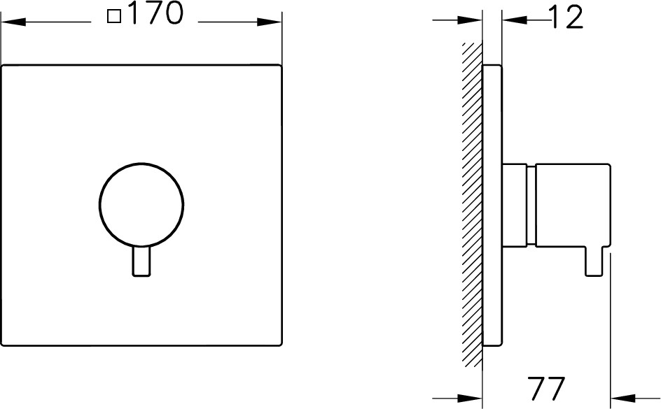 Root Square A43388 Ankastre 3 Yollu Yönlendirici, Krom
