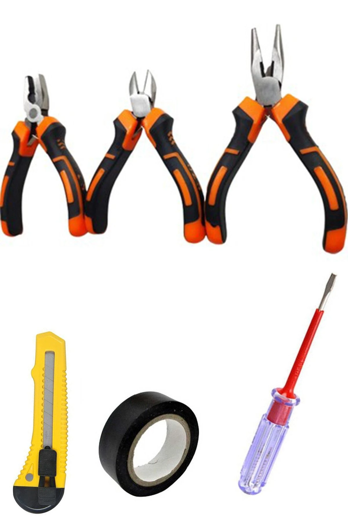 Mini Elektronikçi Yankeski Pense Kargaburun Seti 3 Parça ve Hediyeleri