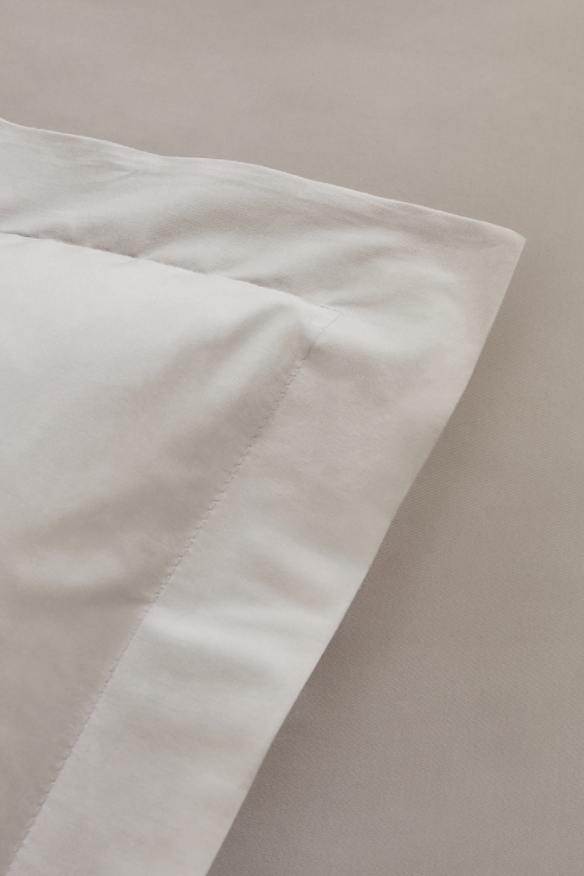 White Collection Ina Çift Kişilik Percale Nevresim Takımı Açık Gri