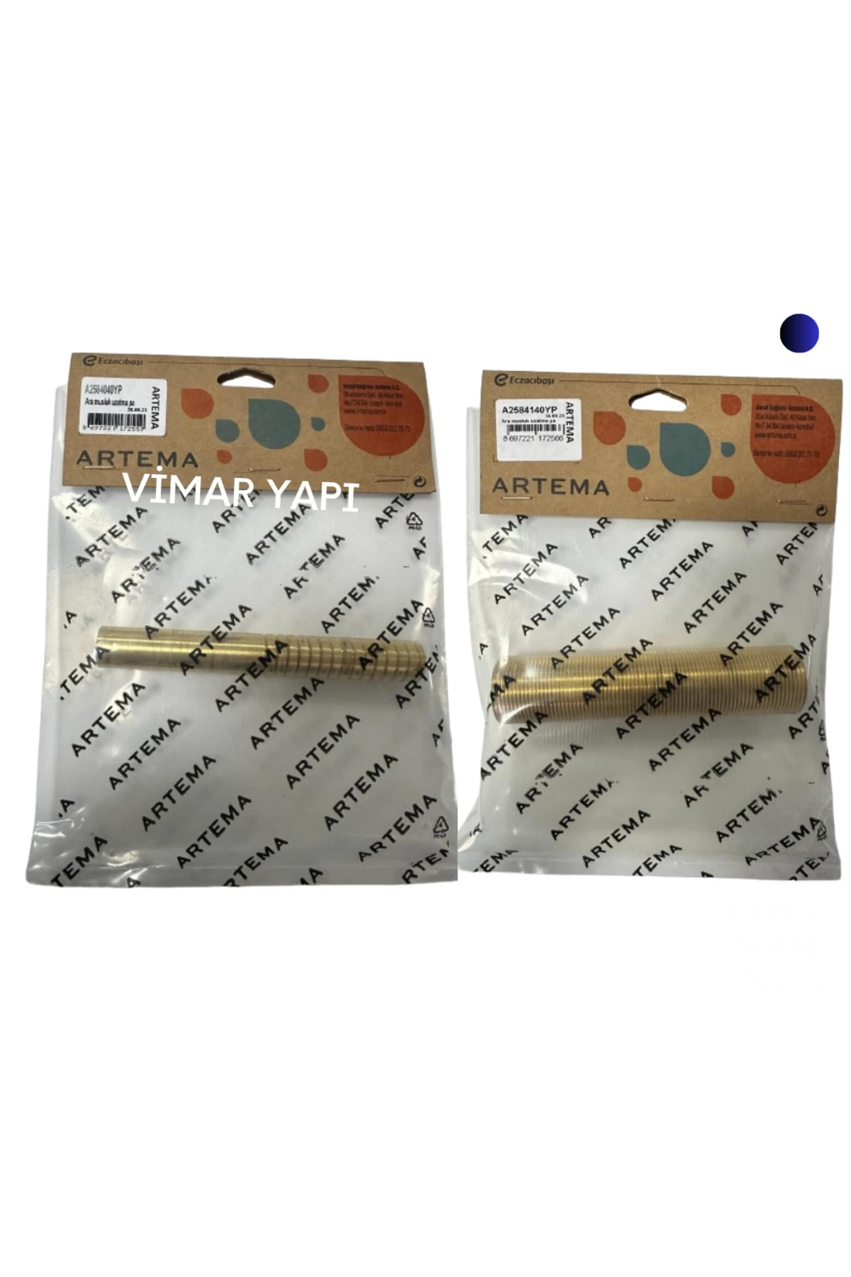 A2584140YP +A2584040YP ARTEMA Stop valf uzatma sarı İç Ve Dış