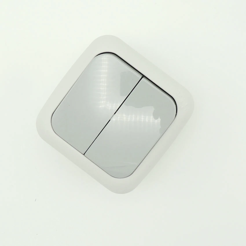 Palmiye Sıva Üstü Komütatör Ikili Anahtar Gri 220 Volt