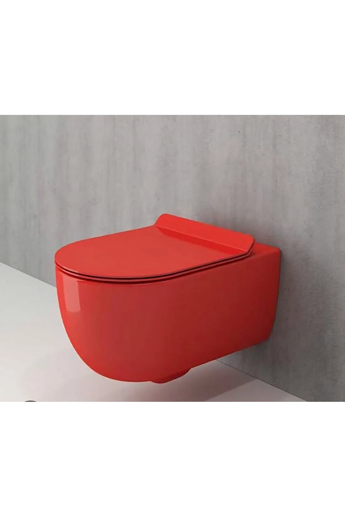 Renkli asma klozet kırmızı