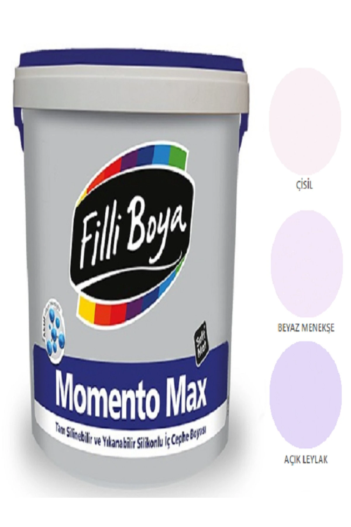 Momento Max Tam Silinebilir Yıkanabilir Silikonlu Mat Boya 15lt (beyaz Menekşe)