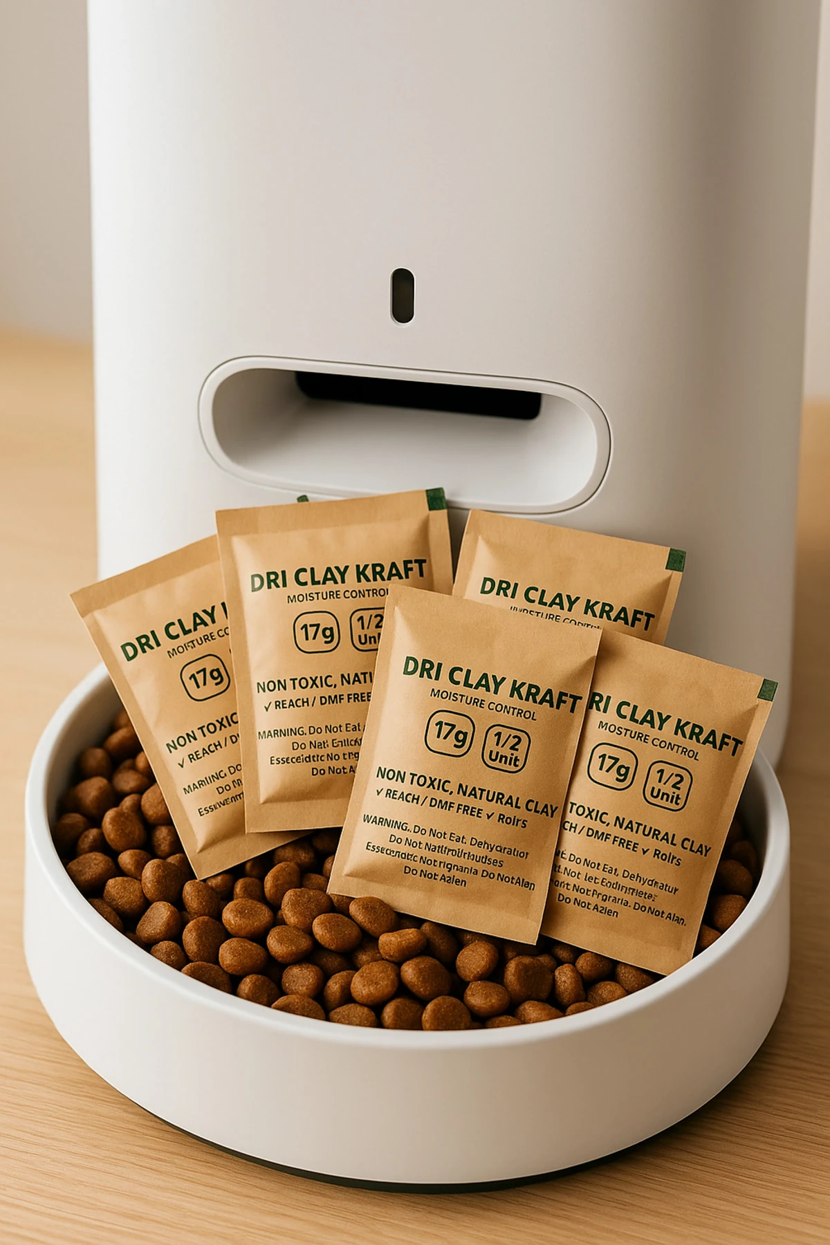 Dri Clay Kraft Paket Nem Alıcı Küf Önleyici-mama Kabı Nem Alıcı 17gr 50 Adet(TOKSİN IÇERMEZ)