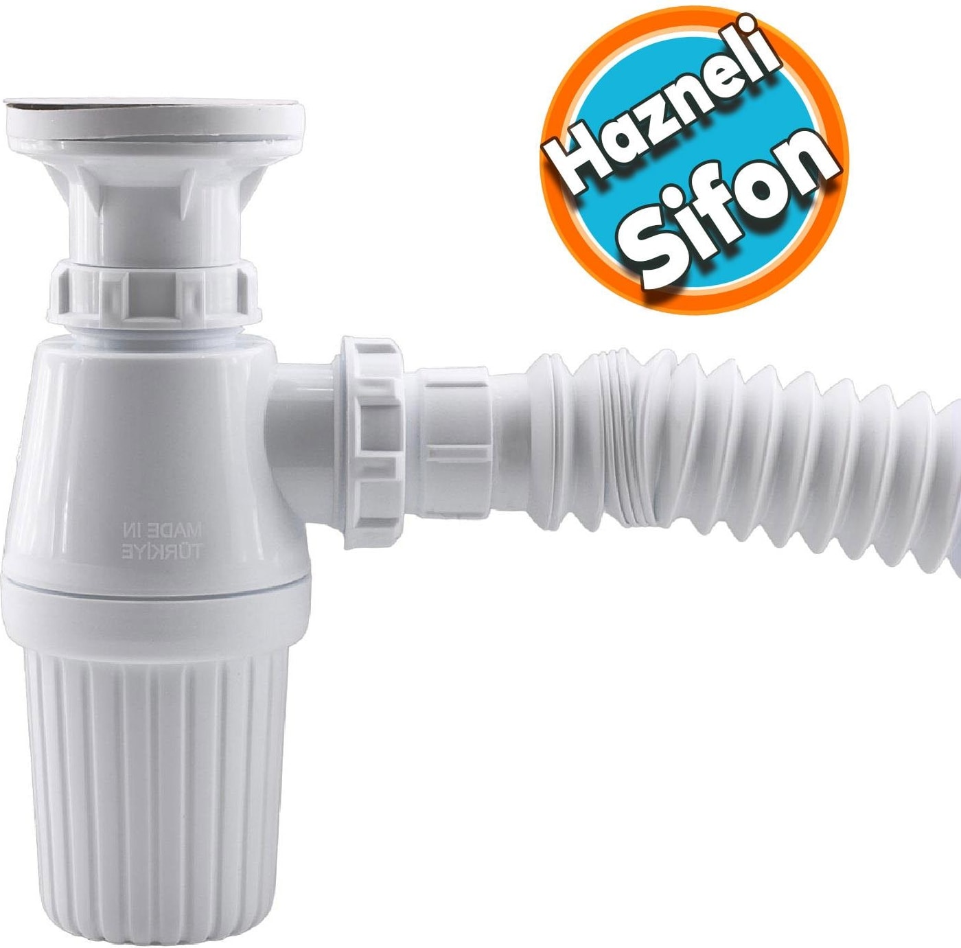 Sifon Körüklü Sökülebilir Tas'lı Temizlenebilir Mutfak Banyo Mutfak Lavabo Taşı Gider Borusu Plastik 38 cm