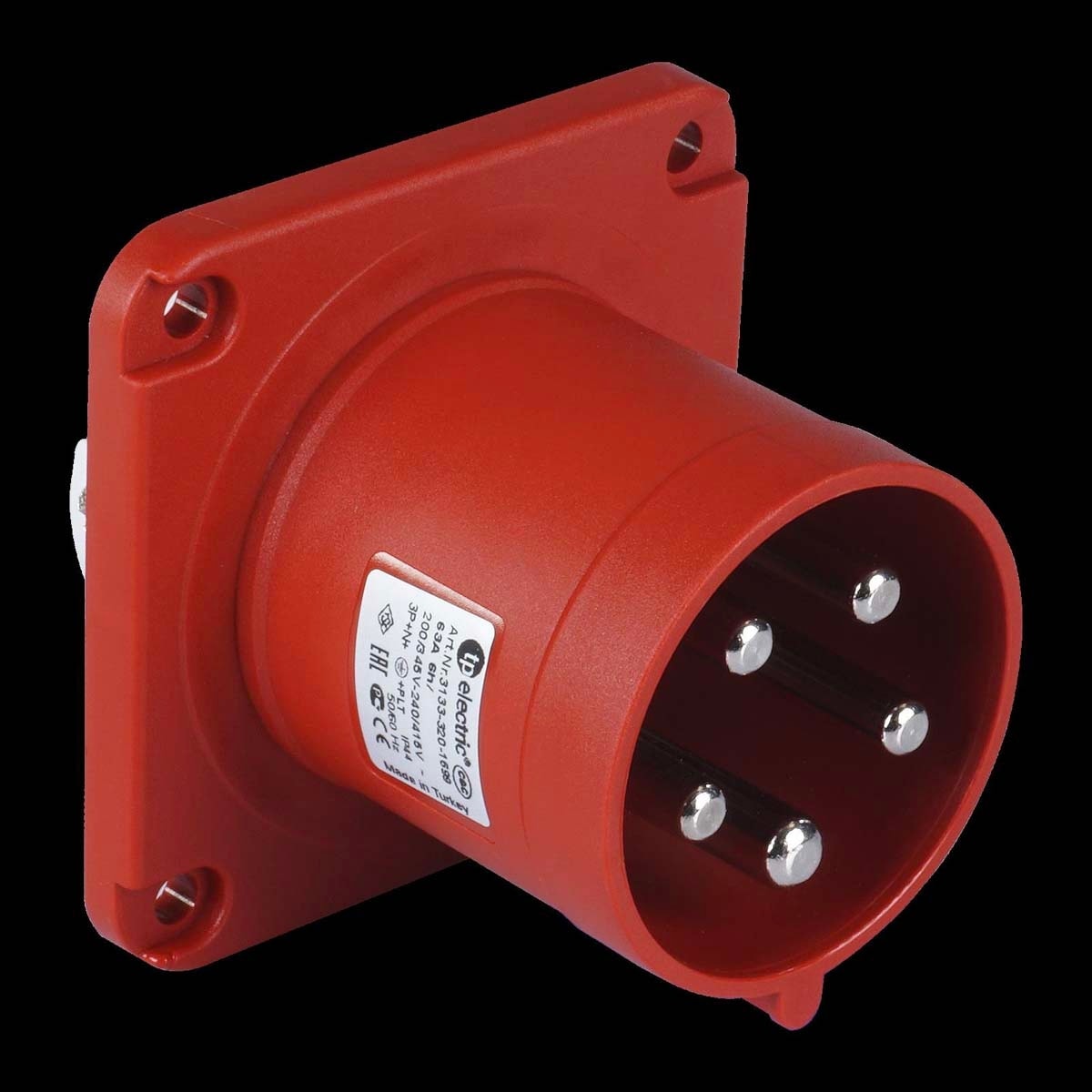 5 x 63a / Ip 44 - Makine Fişi (Düz) (100 x 100)