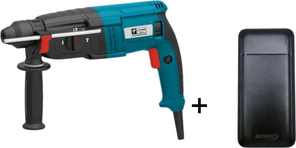 CAT POWER 5930 Kırıcı Delici 3.0 kg - CAT5930 + Akdeniz Taşınabilir Şarj Cihazı (Model: S125Q)