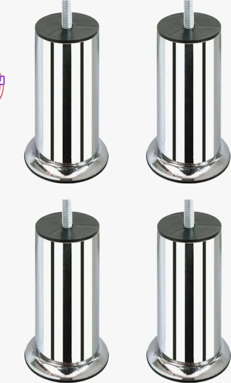 Yatak Baza Ayağı Civatalı 8 mm 4'lü 12 cm