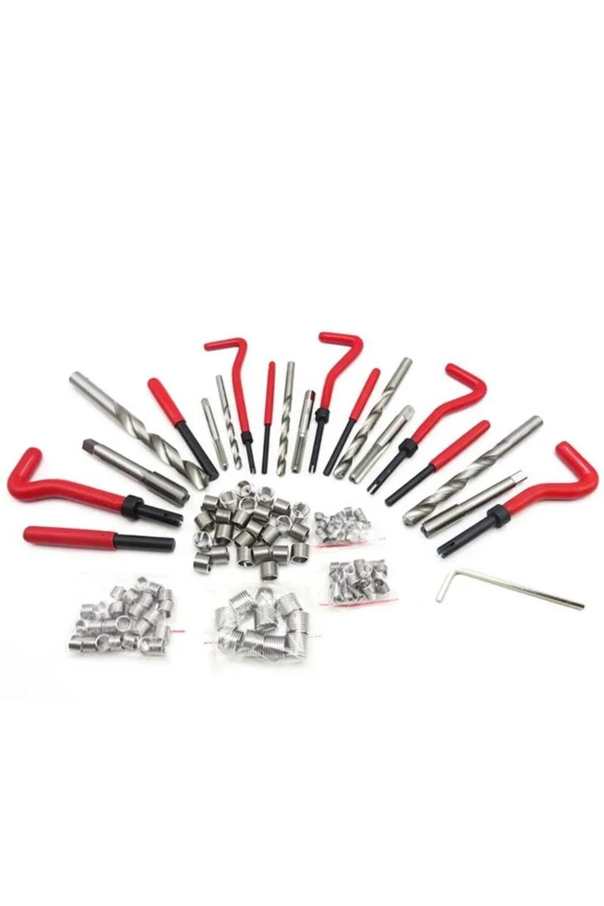 131 Parça Diş Açma Helicoil Vida Tamir Onarım Seti M5-m12 Profesyonel 1. Kalite