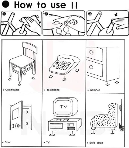 Siyah Renkli, 50 Parça Mobilya Altı Yapışkanlı Zemin Koruyucu Ses Kesici Keçe 18 mm