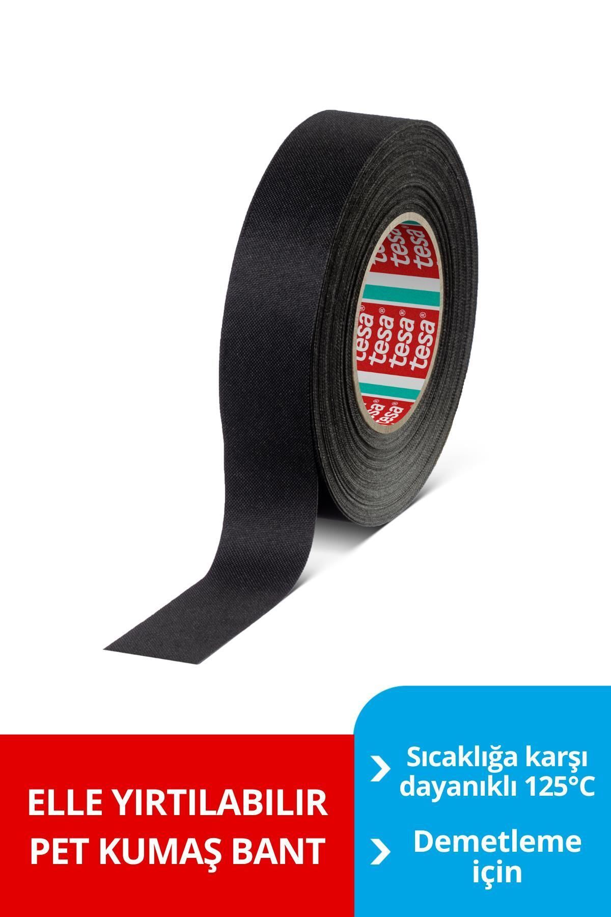 Pet Kumaş Kablo Demetleme Bandı, Elle Yırtılabilir, 25x19mm