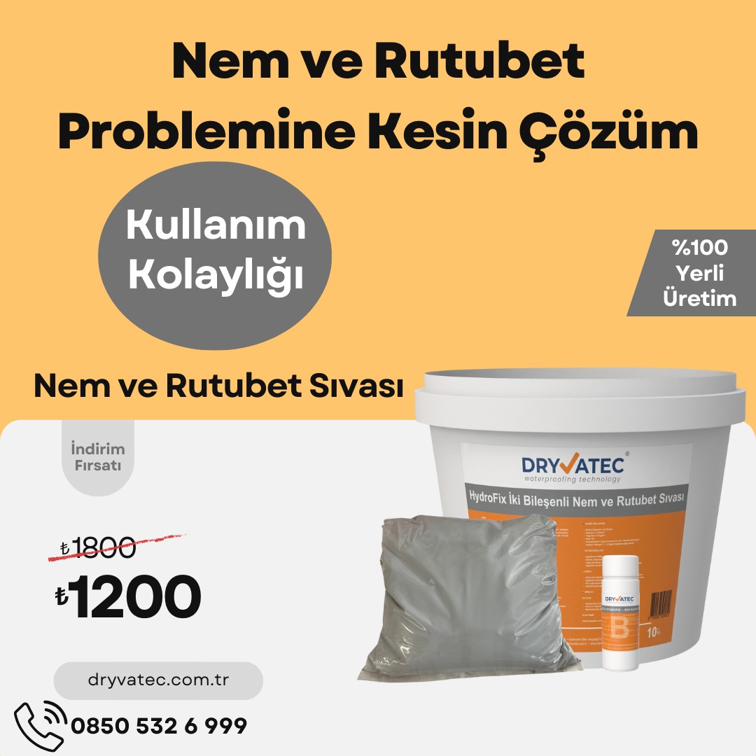 Hydrofix – 2 Bileşenli Nem ve Rutubet Sıvası (10 kg Set)
