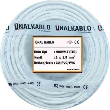 2x1.5 Ttr - 15 Metre Çok Telli Kablo